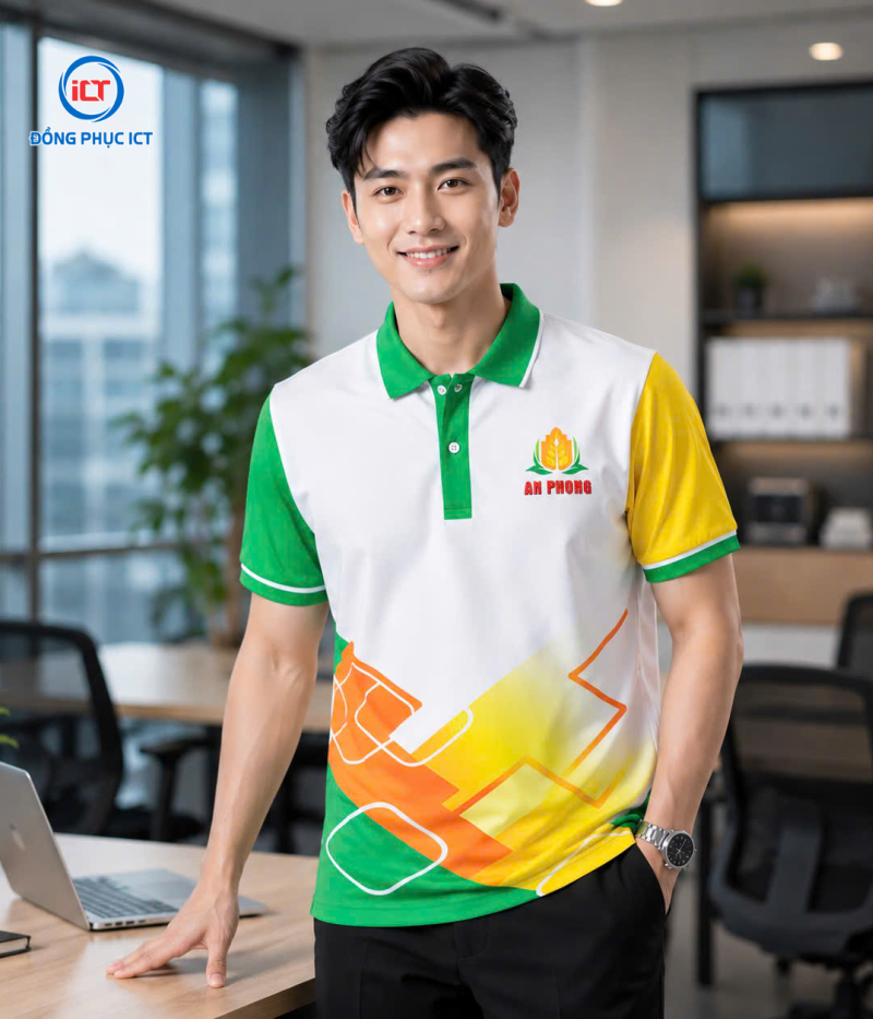 MẪU ÁO POLO ĐỒNG PHỤC AN PHONG ĐẸP, NỔI BẬT – THIẾT KẾ THEO YÊU CẦU