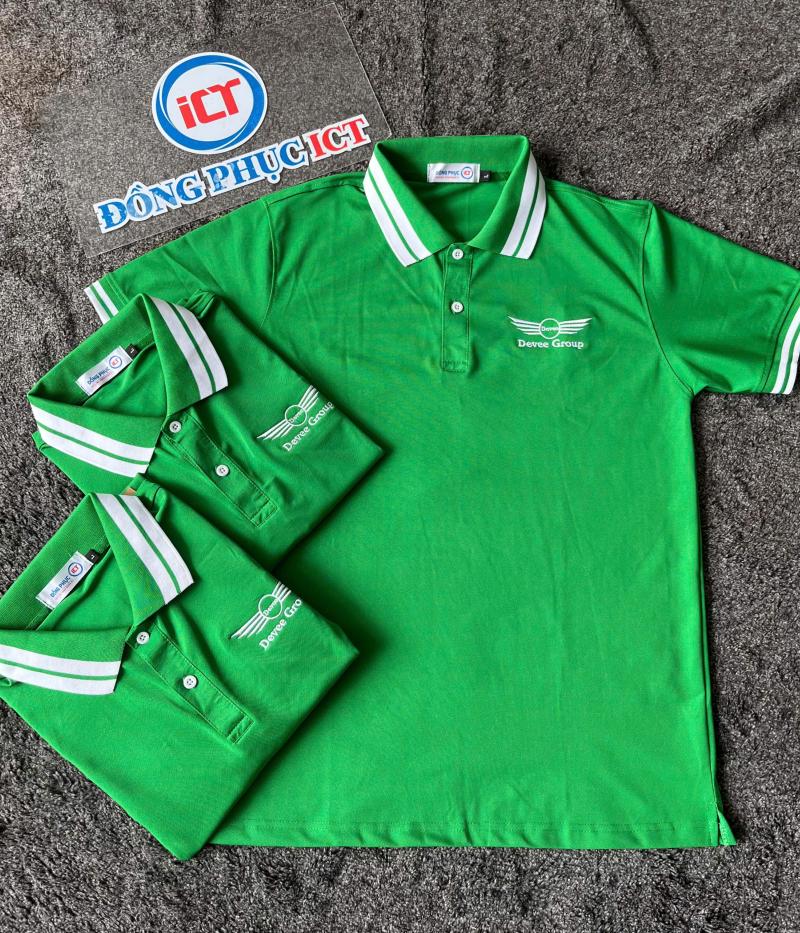 Áo Polo Đồng Phục Devee Group Cao Cấp, Thêu Logo Sắc Nét