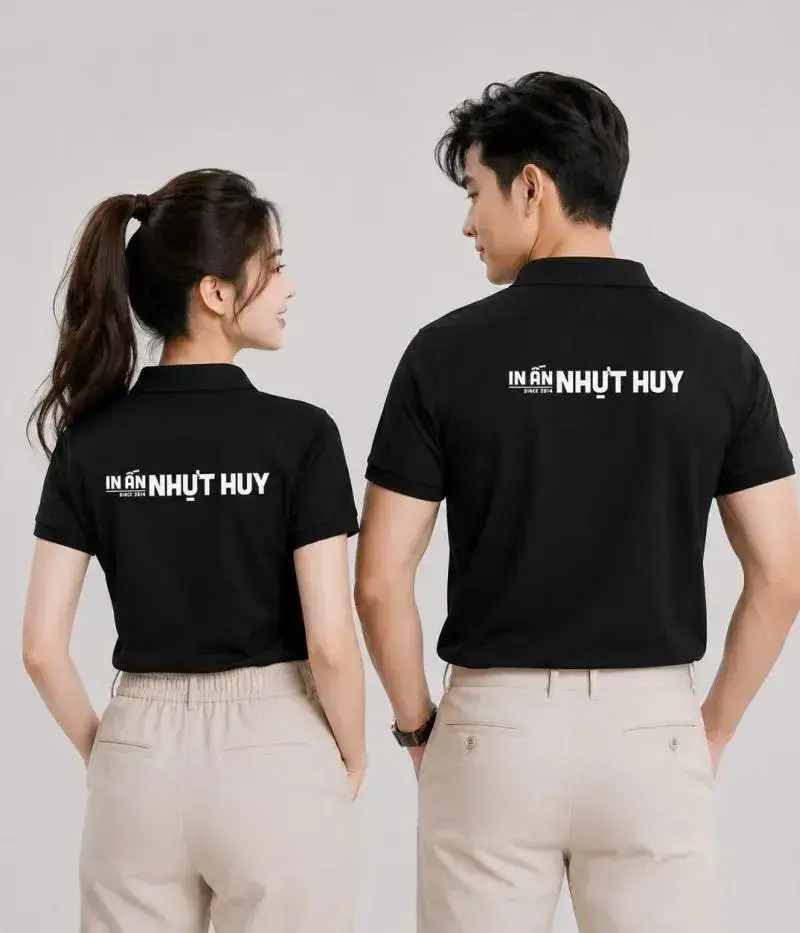 Áo Polo Đồng Phục Doanh Nghiệp Màu Đen – Sang Trọng & Chuyên Nghiệp