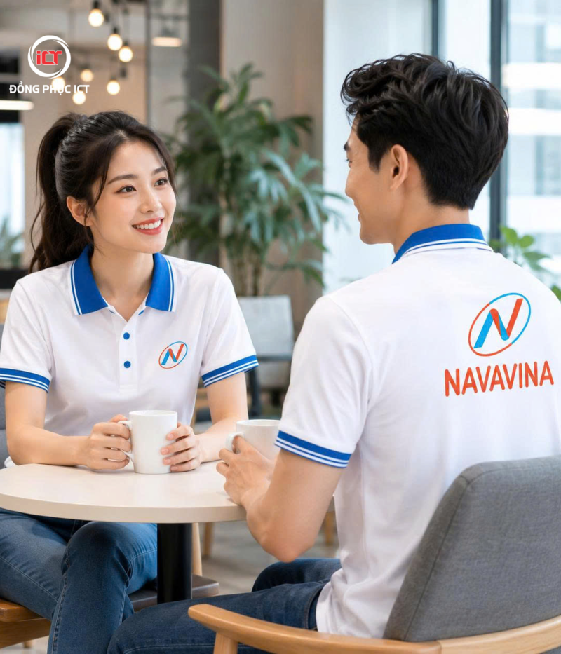 ÁO POLO ĐỒNG PHỤC NAVAVINA – THIẾT KẾ TRẺ TRUNG, IN LOGO NHIỆT THEO YÊU CẦU