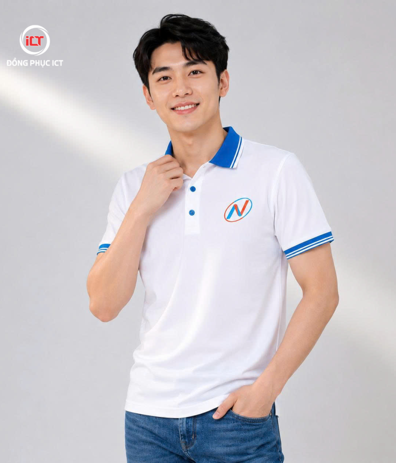 ÁO POLO ĐỒNG PHỤC NAVAVINA – THIẾT KẾ TRẺ TRUNG, IN LOGO NHIỆT THEO YÊU CẦU