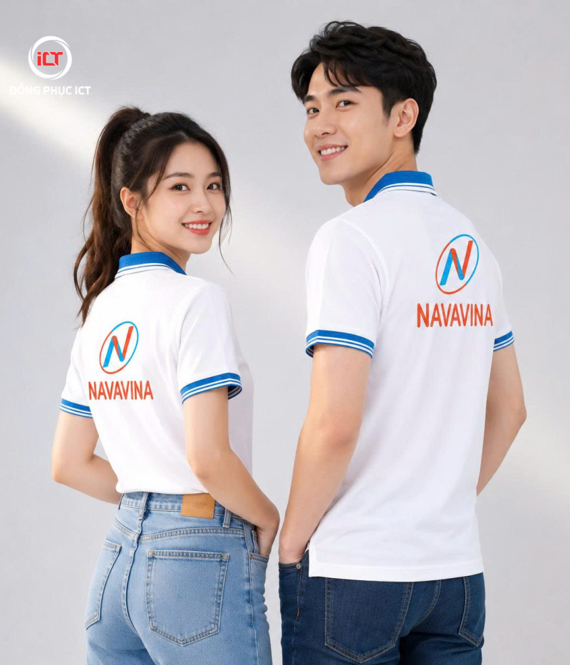 ÁO POLO ĐỒNG PHỤC NAVAVINA – THIẾT KẾ TRẺ TRUNG, IN LOGO NHIỆT THEO YÊU CẦU