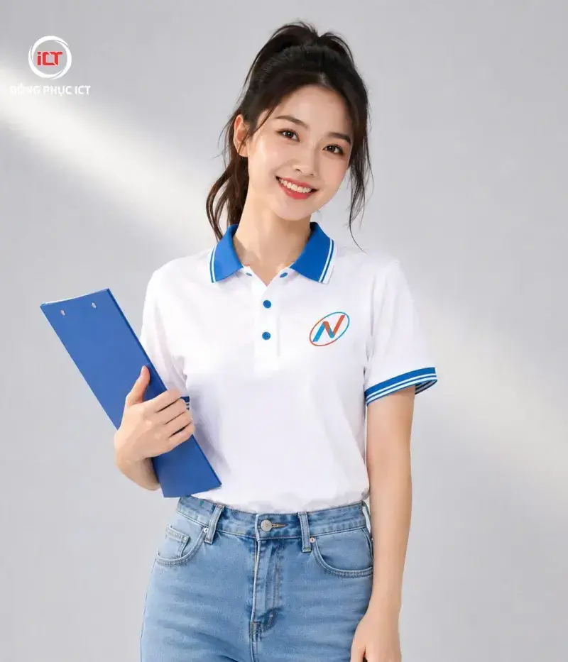Áo Polo Đồng Phục Navavina – Thiết Kế Trẻ Trung, In Logo Nhiệt Theo Yêu Cầu