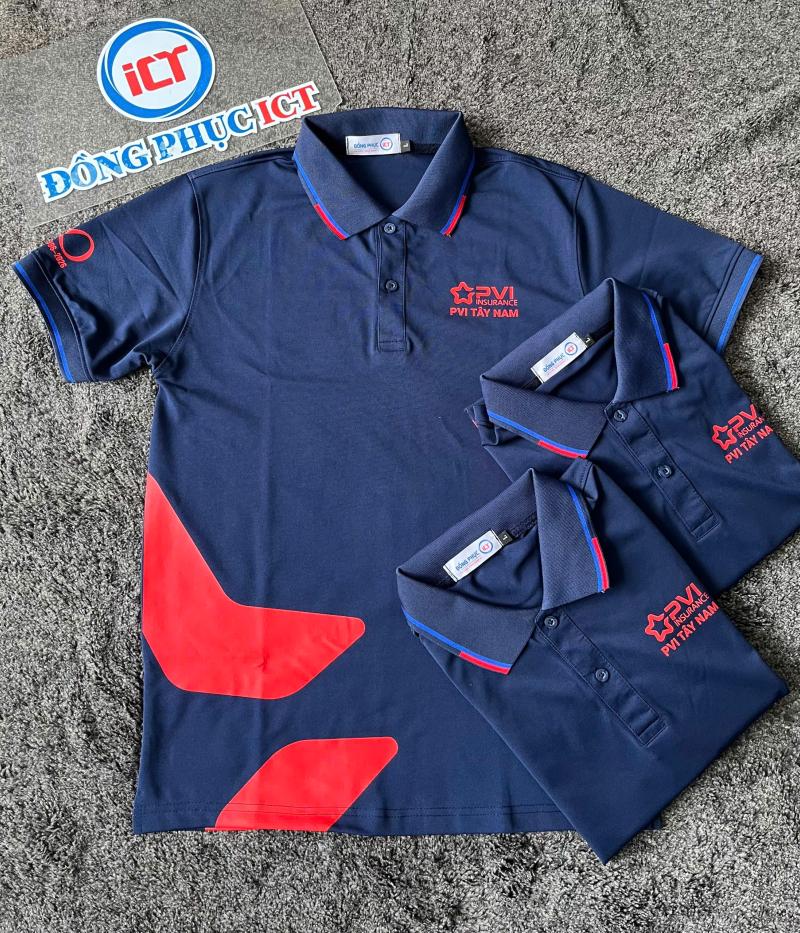 Áo Polo Đồng Phục PVI Tây Nam Cao Cấp – Thiết Kế Chuyên Nghiệp, In Logo Sắc Nét