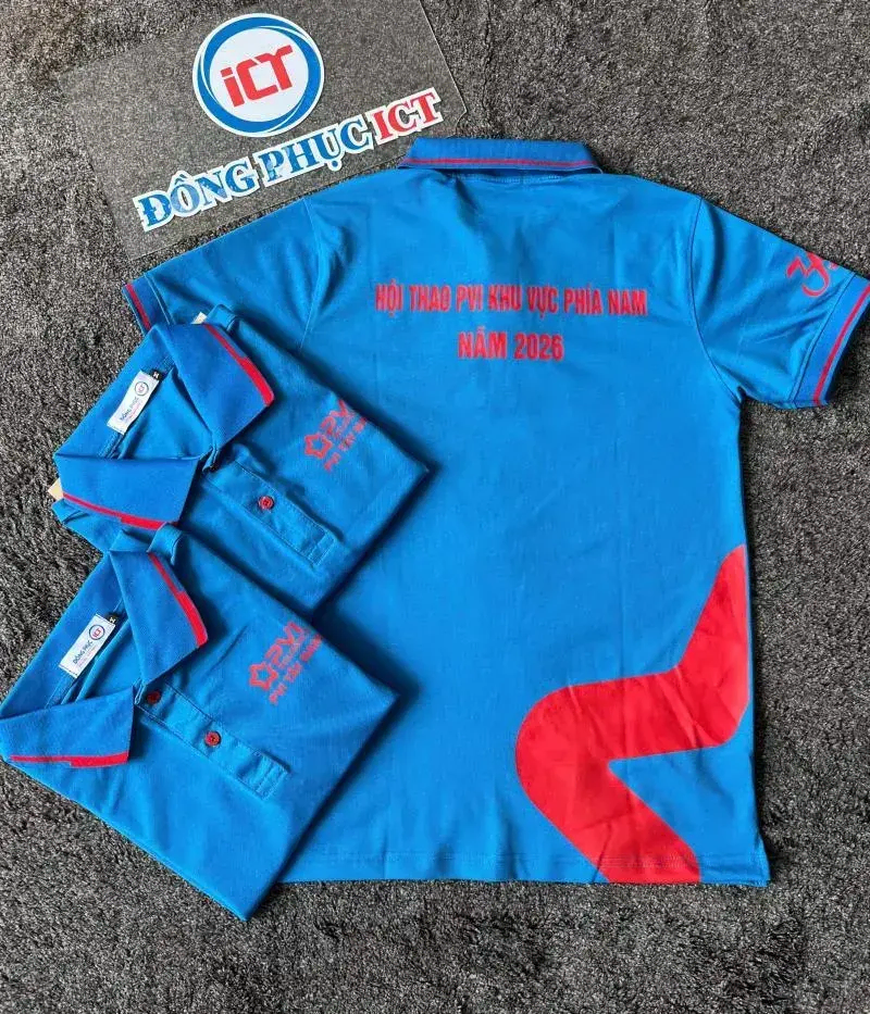Áo Polo Đồng Phục PVI Tây Nam Cao Cấp – Thiết Kế Chuyên Nghiệp, In Logo Sắc Nét