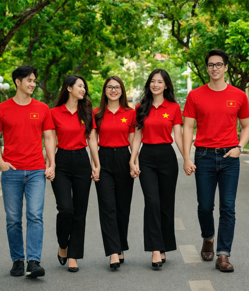 Áo Thun Việt Nam Sao Vàng – Mẫu Áo Hot Cho Dịp 30/4 – 1/5