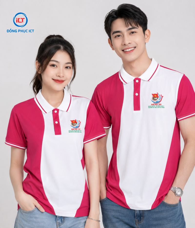 Đồng phục Đoàn Khoa Y màu đỏ đô phối trắng – Thiết kế trẻ trung, nổi bật