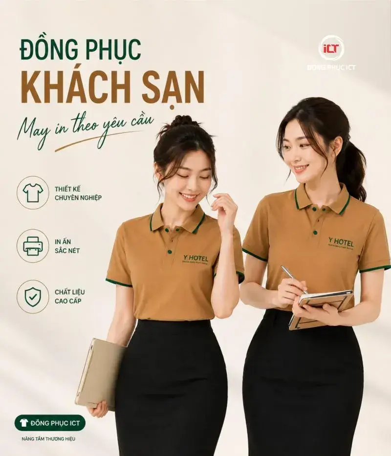 Đồng Phục Khách Sạn May Theo Yêu Cầu – Thiết Kế Sang Trọng, In Logo Chuyên Nghiệp Giá Xưởng