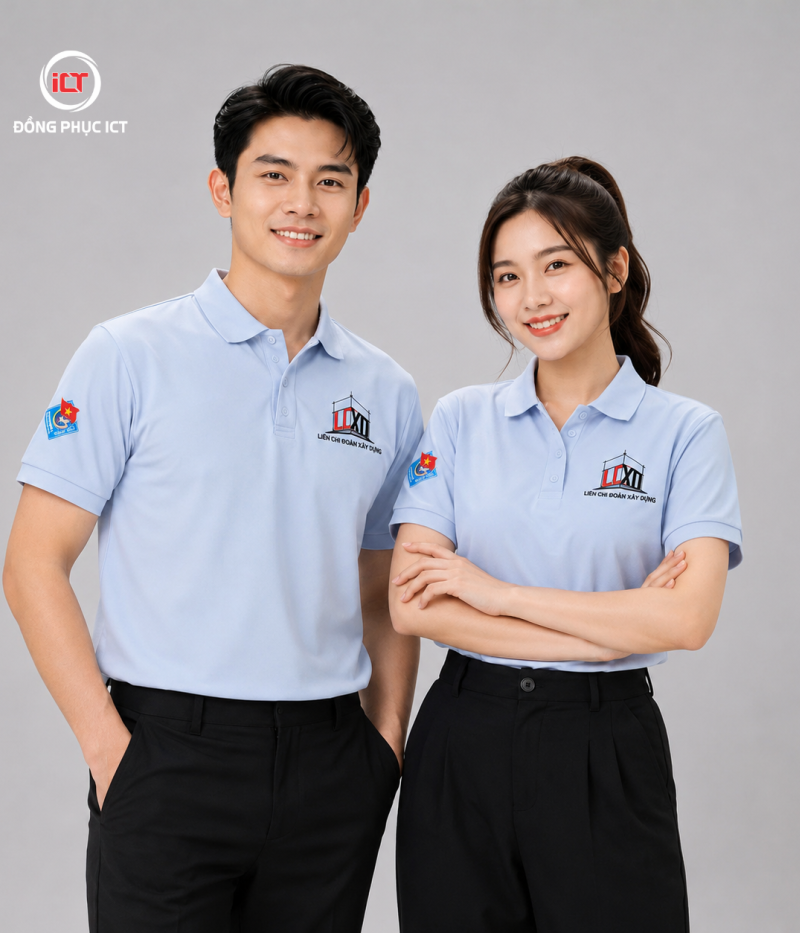 Đồng Phục Màu Xám Trắng Thanh Lịch Và Chuyên Nghiệp – Liên Chi Đoàn Xây Dựng 