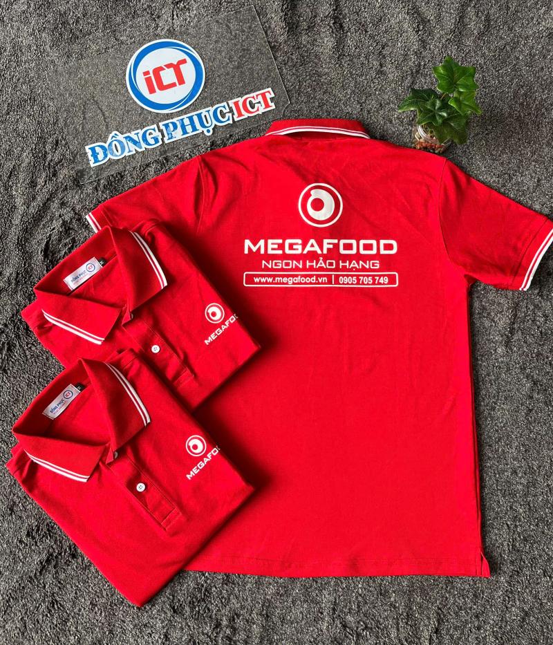Đồng Phục Megafood – Mẫu Áo Polo Doanh Nghiệp Đỏ Nổi Bật, Chuyên Nghiệp