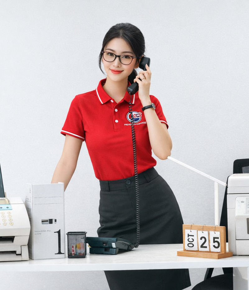 Đồng Phục Polo Đỏ Cá Sấu Poly – Tăng Nhận Diện Thương Hiệu