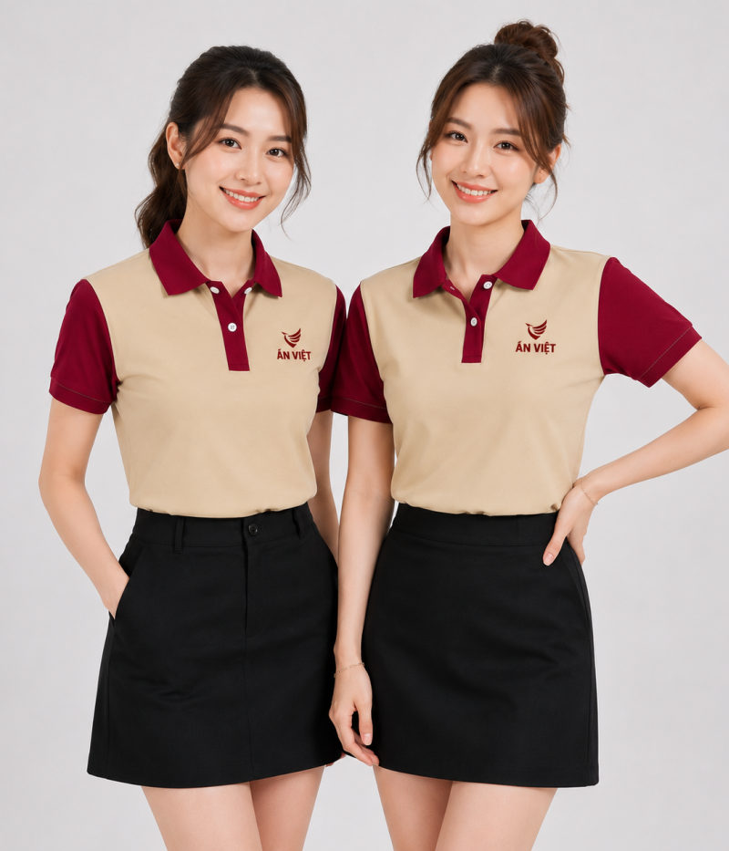 ĐỒNG PHỤC NHÂN VIÊN QUÁN CAFE – MẪU ÁO ẤN VIỆT