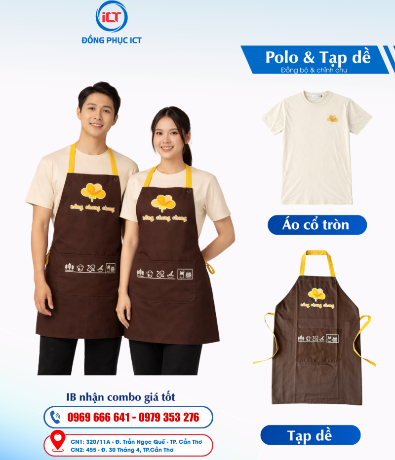 Giải Pháp Đồng Phục Dành Cho Cửa Hàng F&B: Áo Thun&Tạp Dề Đồng Bộ, Uy Tín, Giá Tốt