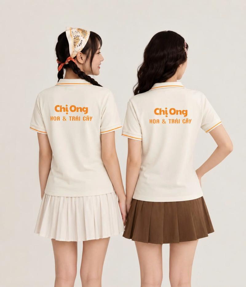 MẪU ÁO ĐỒNG PHỤC CỬA HÀNG BÁN LẺ ĐẸP – THIẾT KẾ RIÊNG CHO SHOP HOA & TRÁI CÂY