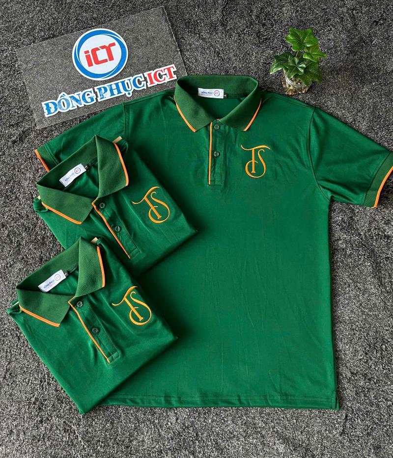 Khám Phá Mẫu Đồng Phục Polo Xanh Ve Chai Phối Viền Cam - Đơn Giản, Sang Trọng, Tinh Tế Tại Đồng Phục ICT