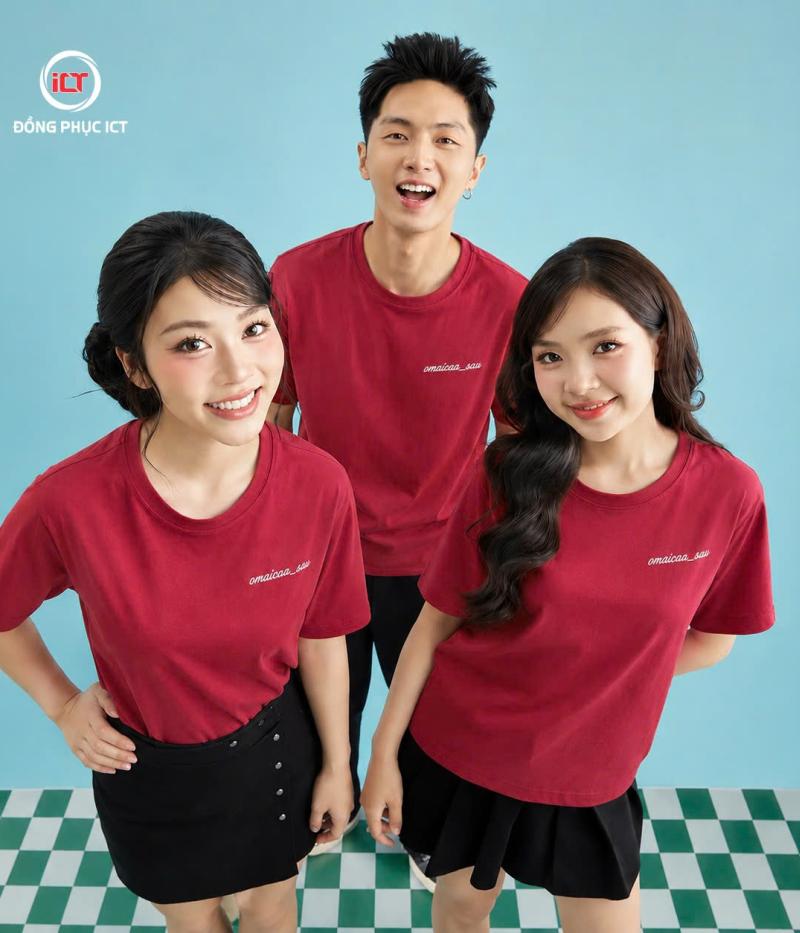 MẪU ÁO CỔ TRÒN NHÓM ĐẸP – VẢI COTTON 100%, IN NHANH THEO YÊU CẦU