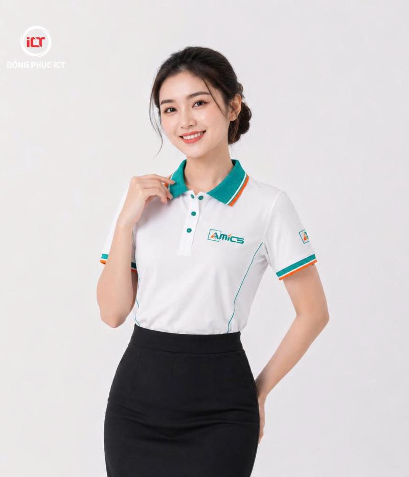 Mẫu Áo Polo Công Ty AMICS – Thiết Kế Đồng Phục Chuyên Nghiệp, Hiện Đại