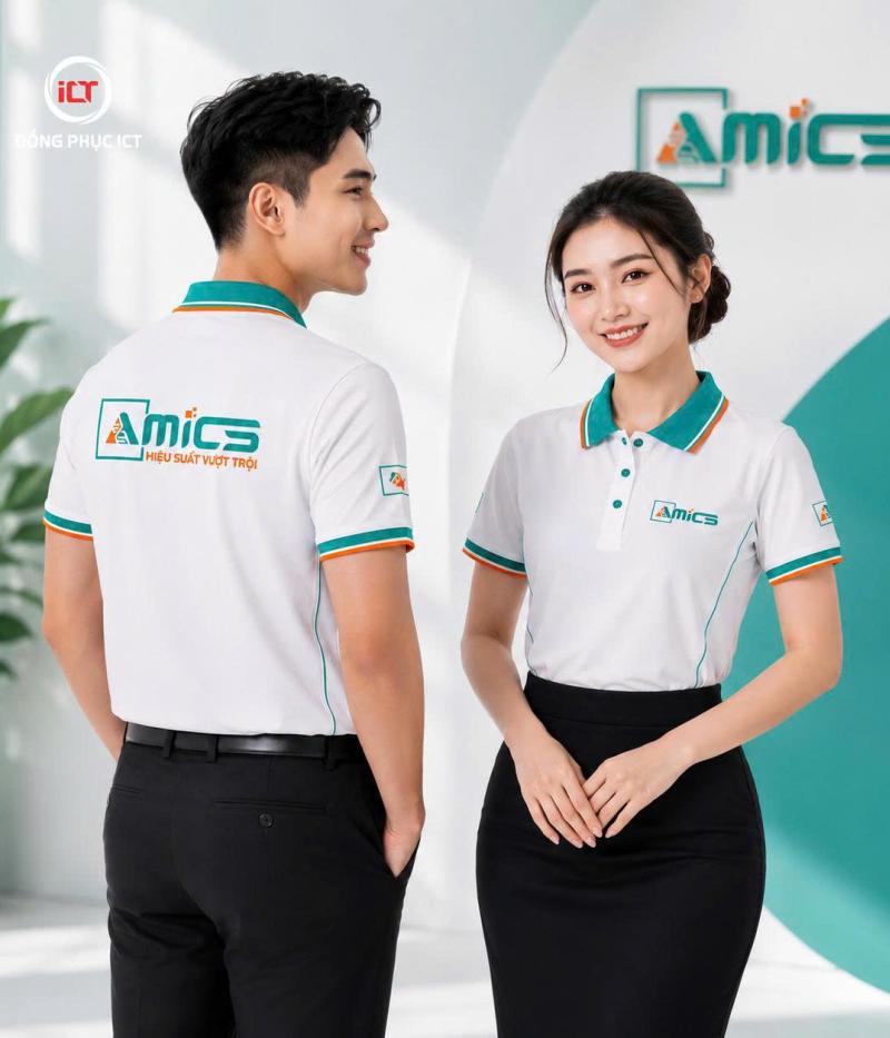 Mẫu Áo Polo Công Ty AMICS – Thiết Kế Đồng Phục Chuyên Nghiệp, Hiện Đại