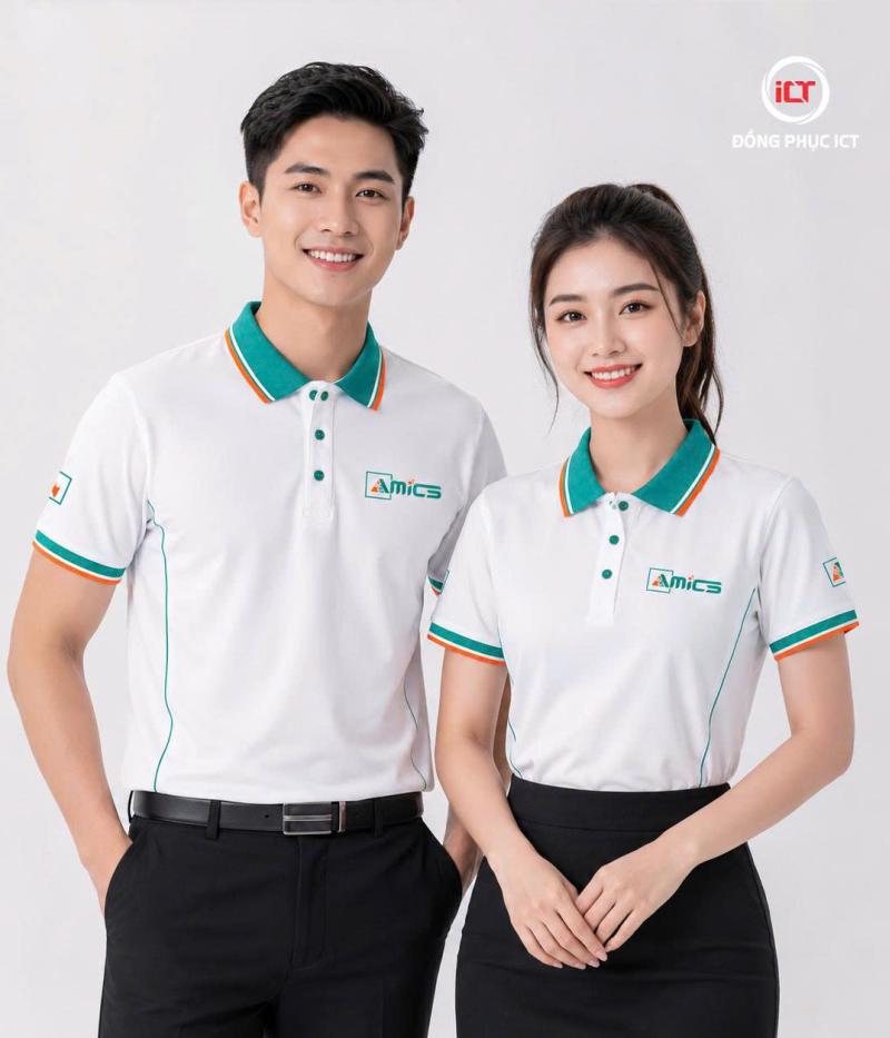 Mẫu Áo Polo Công Ty AMICS – Thiết Kế Đồng Phục Chuyên Nghiệp, Hiện Đại