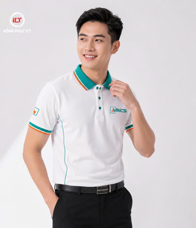 Mẫu Áo Polo Công Ty AMICS – Thiết Kế Đồng Phục Chuyên Nghiệp, Hiện Đại