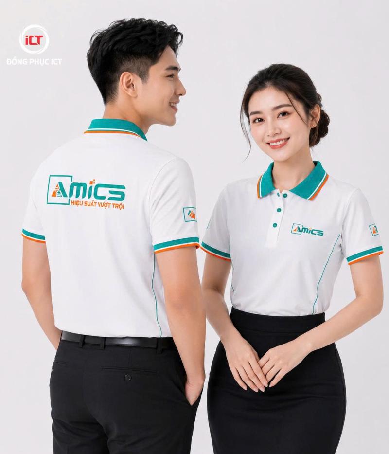 Mẫu Áo Polo Công Ty AMICS – Thiết Kế Đồng Phục Chuyên Nghiệp, Hiện Đại