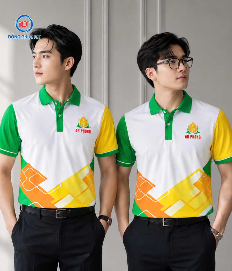 MẪU ÁO POLO ĐỒNG PHỤC AN PHONG ĐẸP, NỔI BẬT – THIẾT KẾ THEO YÊU CẦU