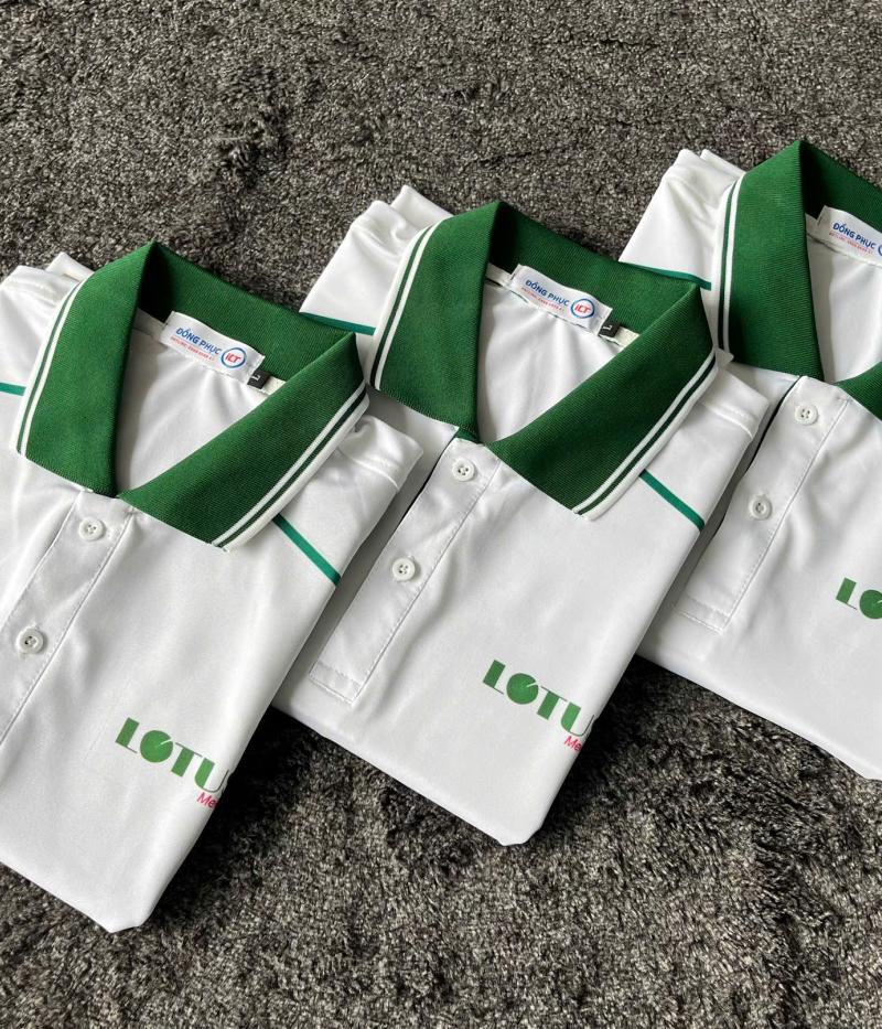 Mẫu Áo Polo Đồng Phục Công Ty Thiết Kế Tối Giản – Bo Cổ Xanh Ve Chai Hiện Đại