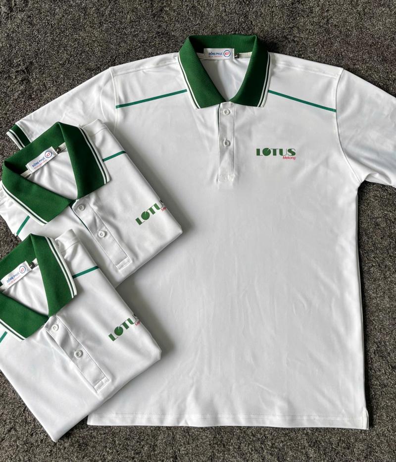 Mẫu Áo Polo Đồng Phục Công Ty Thiết Kế Tối Giản – Bo Cổ Xanh Ve Chai Hiện Đại