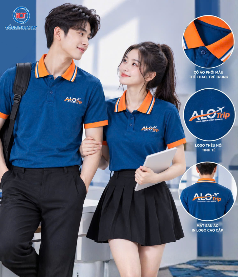 MẪU ÁO POLO ĐỒNG PHỤC DU LỊCH, LỮ HÀNH ĐẸP – THIẾT KẾ NĂNG ĐỘNG, CHUYÊN NGHIỆP