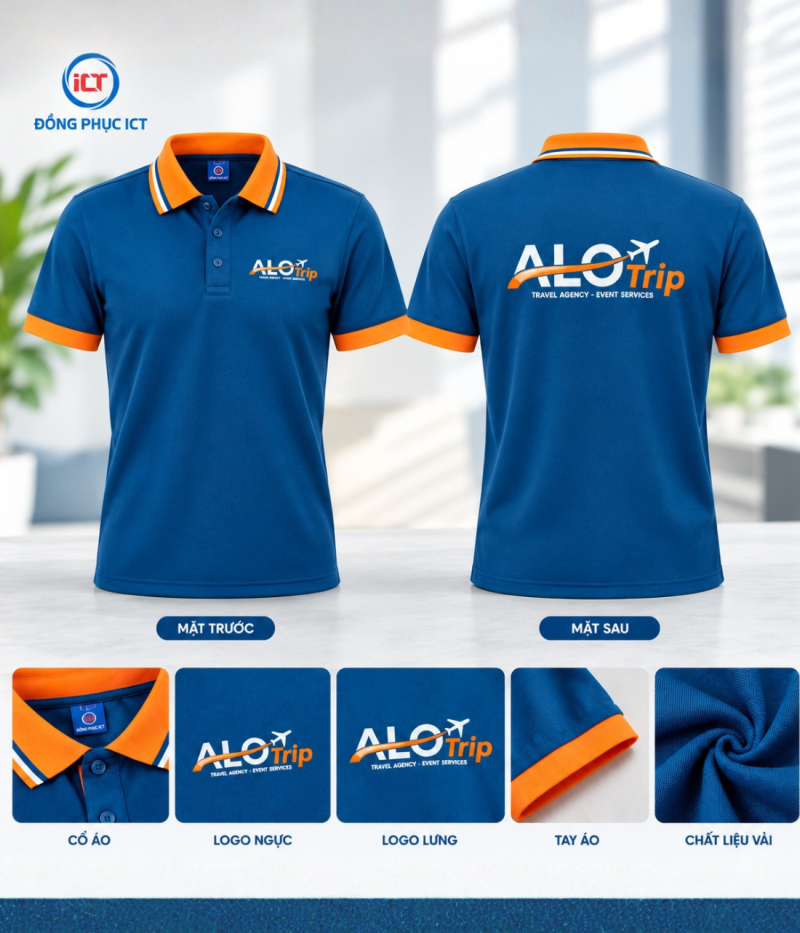 MẪU ÁO POLO ĐỒNG PHỤC DU LỊCH, LỮ HÀNH ĐẸP – THIẾT KẾ NĂNG ĐỘNG, CHUYÊN NGHIỆP