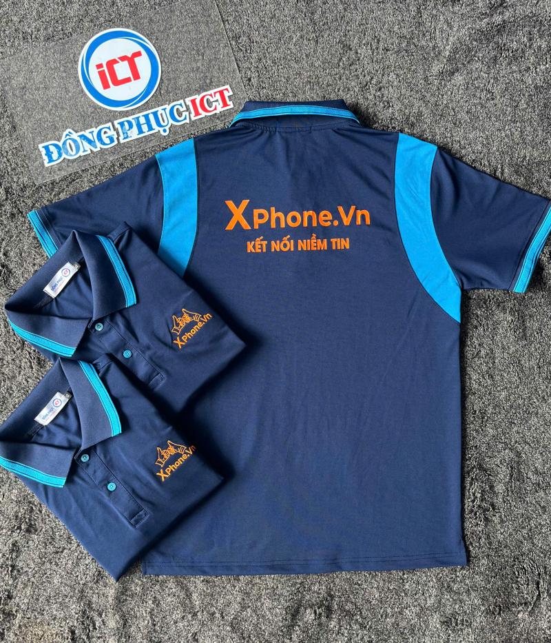 Mẫu Áo Polo Đồng Phục Xanh Đen Phối Xanh YA Đẹp – Tăng Nhận Diện Thương Hiệu
