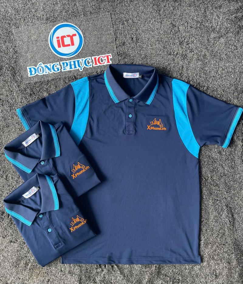 Mẫu Áo Polo Đồng Phục Xanh Đen Phối Xanh YA Đẹp – Tăng Nhận Diện Thương Hiệu