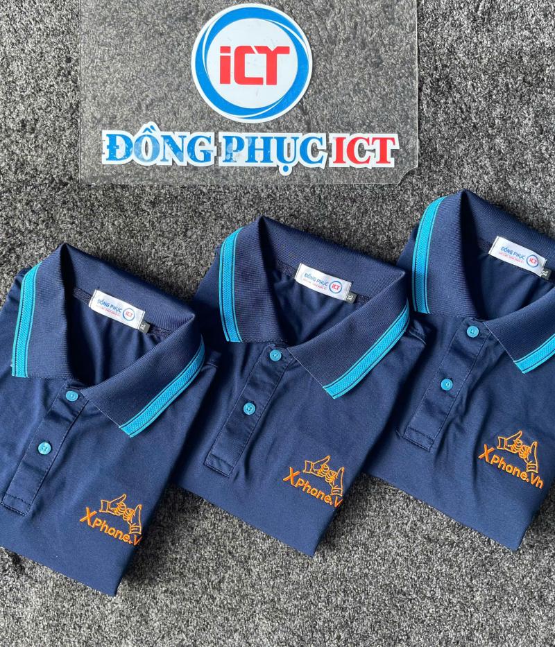 Mẫu Áo Polo Đồng Phục Xanh Đen Phối Xanh YA Đẹp – Tăng Nhận Diện Thương Hiệu