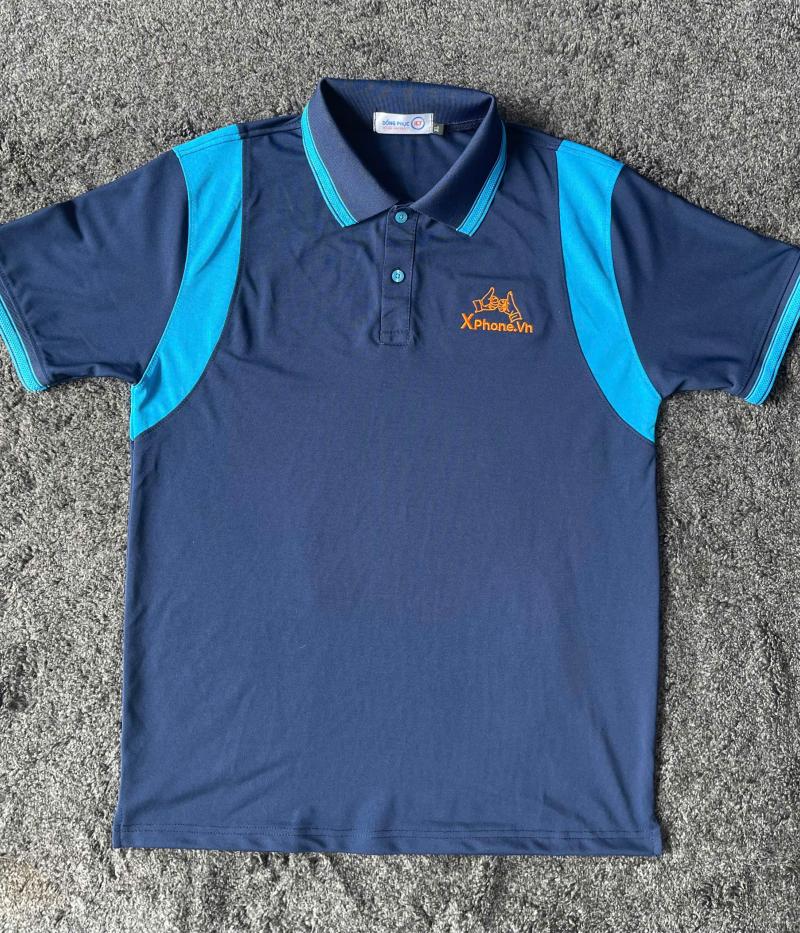 Mẫu Áo Polo Đồng Phục Xanh Đen Phối Xanh YA Đẹp – Tăng Nhận Diện Thương Hiệu