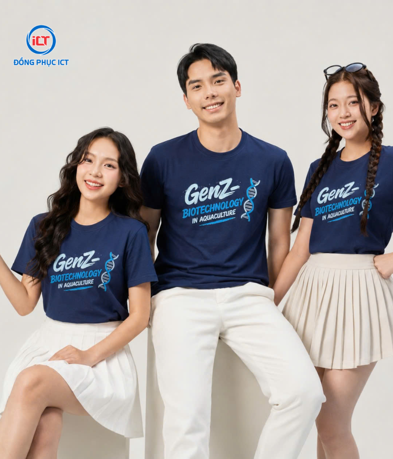 MẪU ÁO THUN ĐỒNG PHỤC COTTON 100% – GENZ BIOTECHNOLOGY