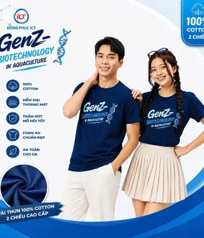 Mẫu Áo Thun Đồng Phục Cotton 100% – Genz Biotechnology