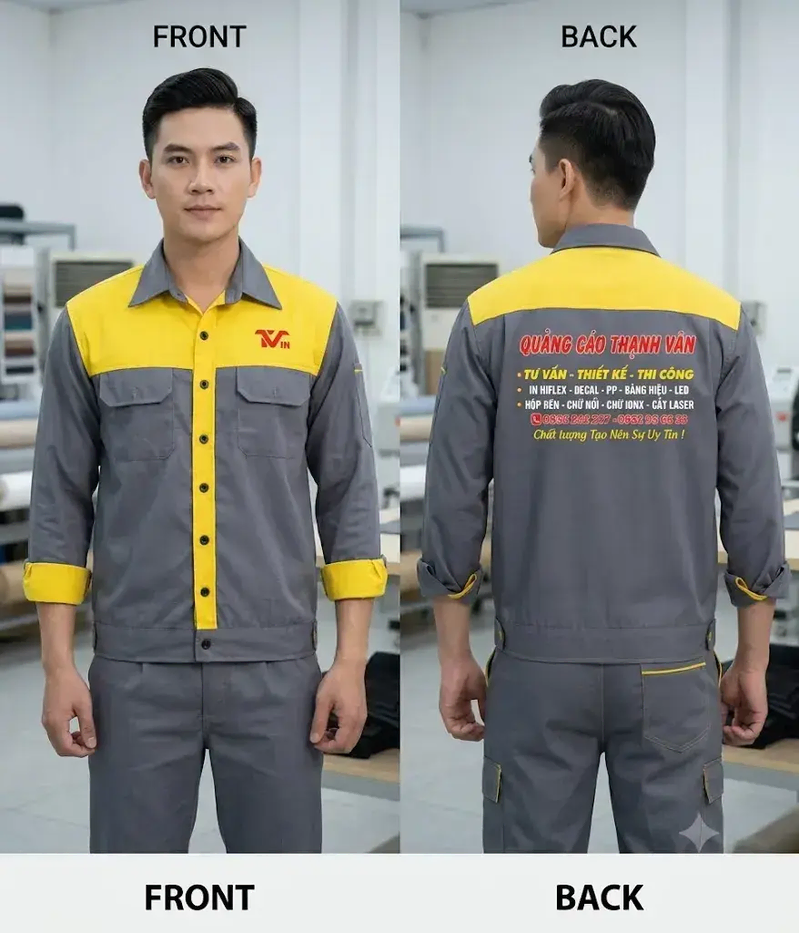 Mẫu áo thun polo + Bảo hộ lao động - Đồng phục Quảng Cáo Thạnh Vân