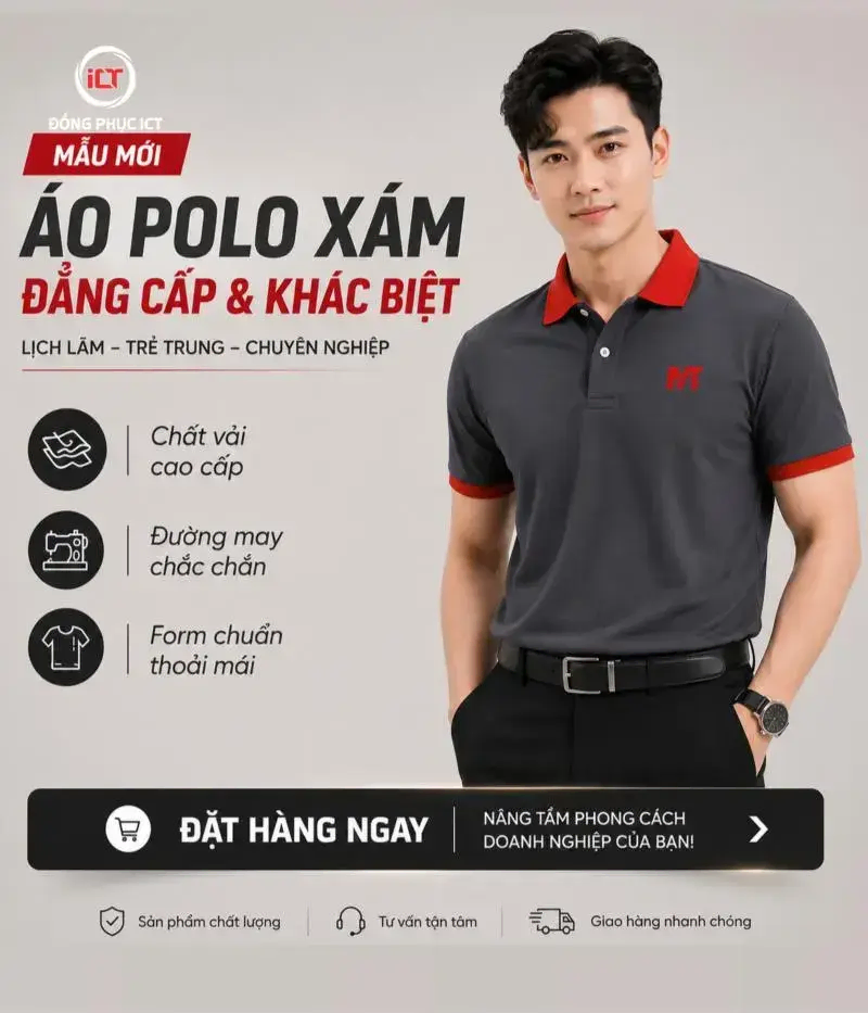 Mẫu Đồng Phục Gara Ô Tô Mạnh Tuấn – May Áo Polo In Thêu Logo Theo Yêu Cầu