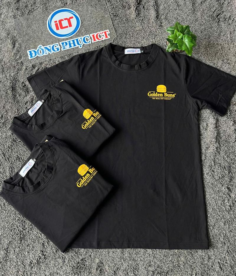 Set Đồng Phục Quán Ăn Cần Thơ – Áo thun & nón Golden Buns chuẩn gu F&B