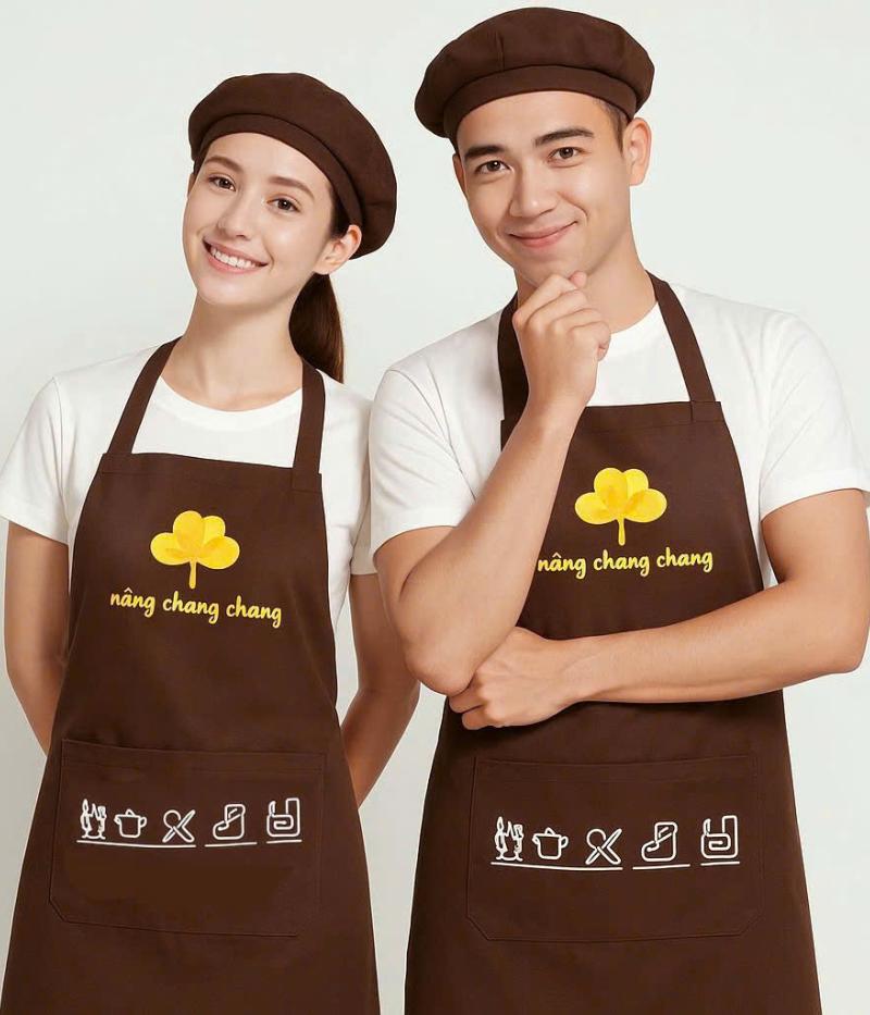 Tạp dề đồng phục cho Tiệm bánh ngọt Nắng Chang Chang