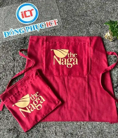 Tạp Dề Đồng Phục In Logo The Naga